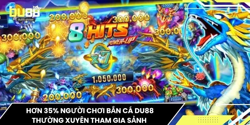 Hơn 35% người chơi bắn cá DU88 thường xuyên tham gia sảnh